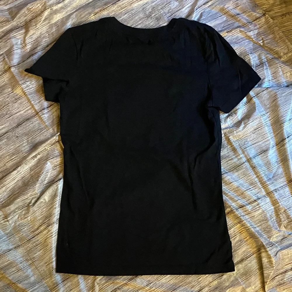Gilmore Girls Black Tee with Gold Luke's Coffee Shop Design - Picture 5 of 5